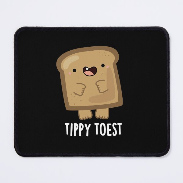 Item preview, Tippy Toest Tippy Toe Funny Toast Puns (Dark BG) designed and sold by punnybone.
