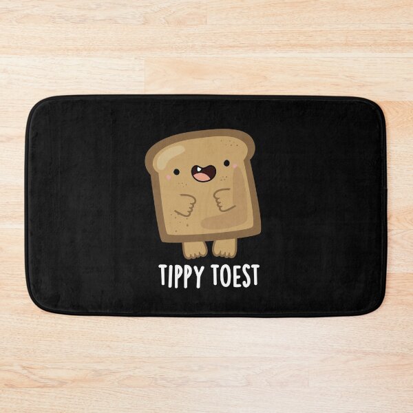 Item preview, Tippy Toest Tippy Toe Funny Toast Puns (Dark BG) designed and sold by punnybone.