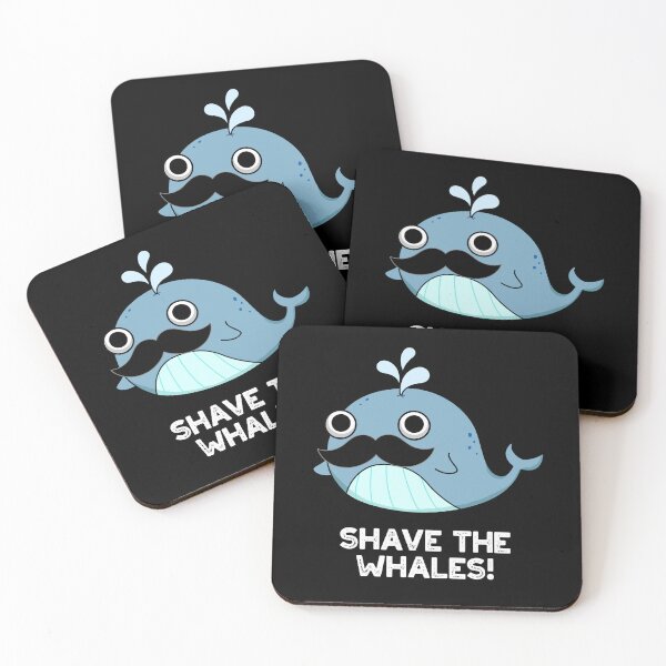 Item preview, Shave The Whales Funny Animal Puns (Dark BG) designed and sold by punnybone.