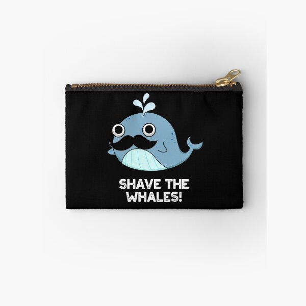 Item preview, Shave The Whales Funny Animal Puns (Dark BG) designed and sold by punnybone.