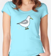 Möwe Tailliertes Rundhals-Shirt