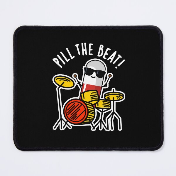 Item preview, Pill The Beat Funny Medicine Puns (Dark BG) designed and sold by punnybone.