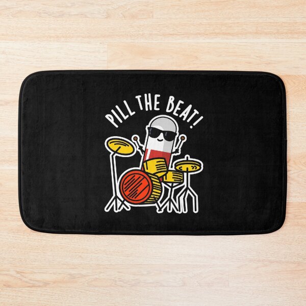 Item preview, Pill The Beat Funny Medicine Puns (Dark BG) designed and sold by punnybone.
