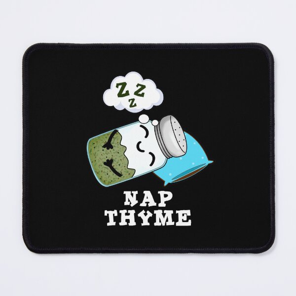 Item preview, Nap Thyme Sleeping Funny Herb Puns (Dark BG) designed and sold by punnybone.