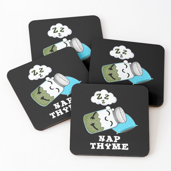 Item preview, Nap Thyme Sleeping Funny Herb Puns (Dark BG) designed and sold by punnybone.