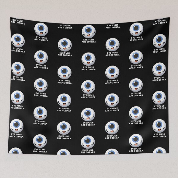 Item preview, Eye Puns Are Cornea Funny Eye Puns (Dark BG) designed and sold by punnybone.