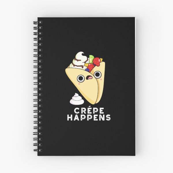 Item preview, Crepe Happens Funny Food Puns (Dark BG) designed and sold by punnybone.