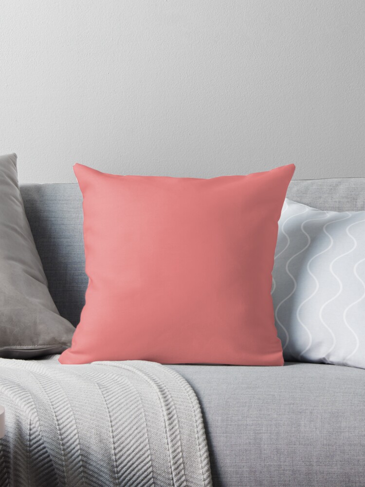 color light coral Pillow for Sale by kultjers Redbubble