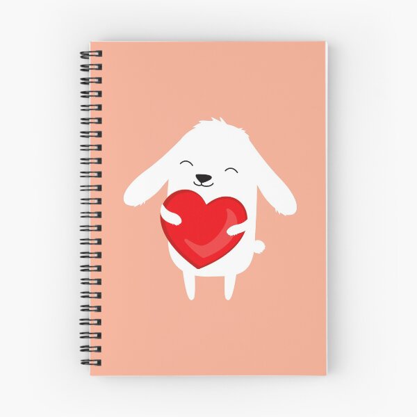 Aperçu de l'œuvre Lapin de dessin animé mignon lapin tenant coeur créée et vendue par ADHD.
