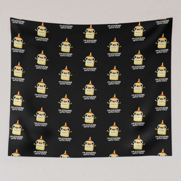 Item preview, I'm Sticking With You Funny Glue Puns (Dark BG) designed and sold by punnybone.