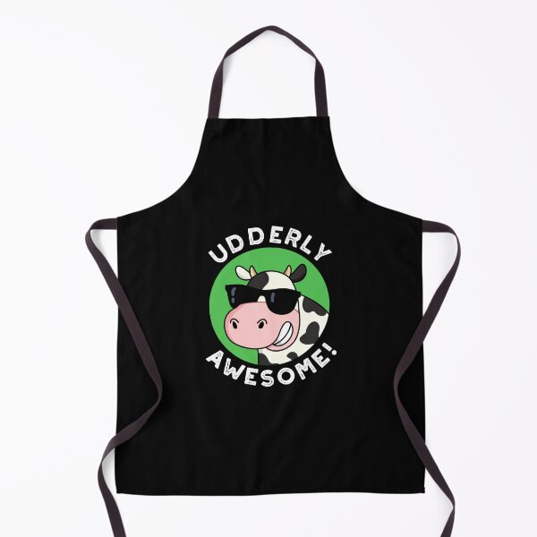 Item preview, Udderly Awesome Funny Cow Puns (Dark BG) designed and sold by punnybone.