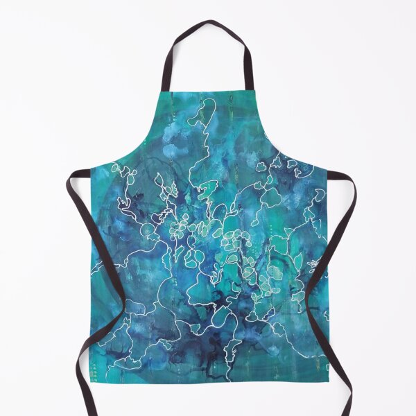 Item preview, Rivulets | blue | abstract designed and sold by CatSpringArt.