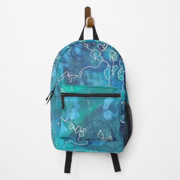 Item preview, Rivulets | blue | abstract designed and sold by CatSpringArt.