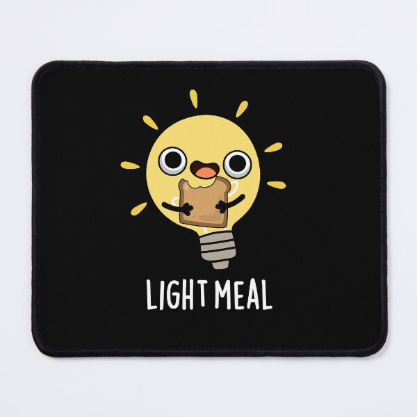 Item preview, Light Meal Funny Bulb Puns (Dark BG) designed and sold by punnybone.