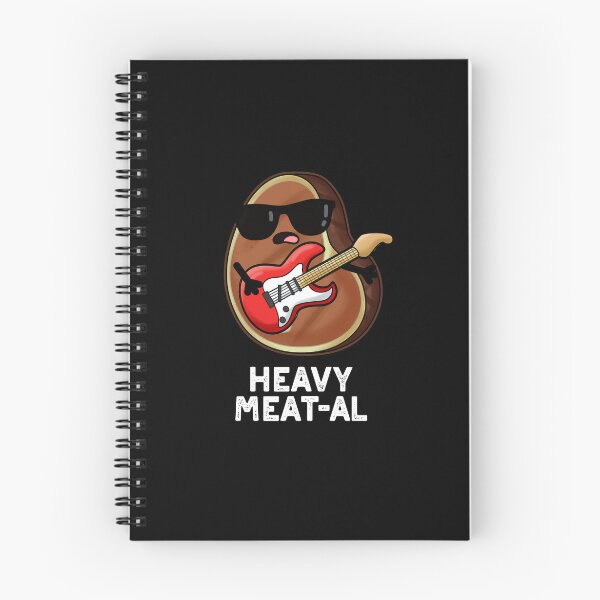 Item preview, Heavy Meat-al Funny Steak Puns (Dark BG) designed and sold by punnybone.