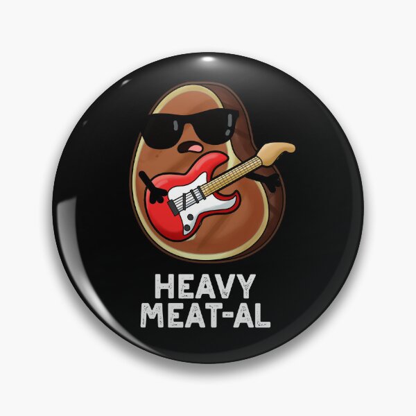 Item preview, Heavy Meat-al Funny Steak Puns (Dark BG) designed and sold by punnybone.