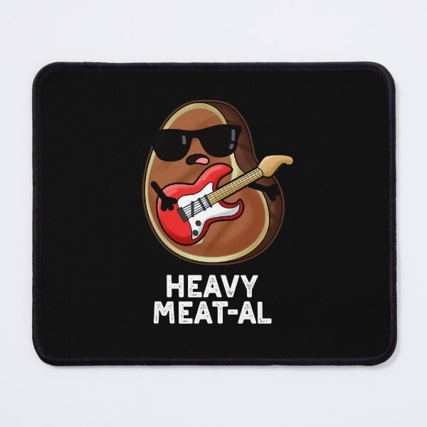 Item preview, Heavy Meat-al Funny Steak Puns (Dark BG) designed and sold by punnybone.