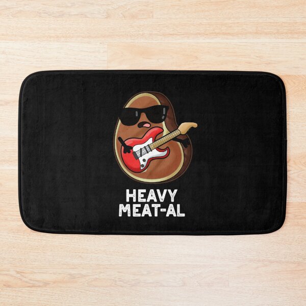 Item preview, Heavy Meat-al Funny Steak Puns (Dark BG) designed and sold by punnybone.