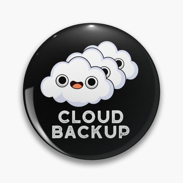 Item preview, Cloud Backup Funny Computer Weather Puns (Dark BG) designed and sold by punnybone.