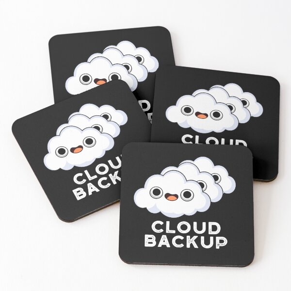 Item preview, Cloud Backup Funny Computer Weather Puns (Dark BG) designed and sold by punnybone.