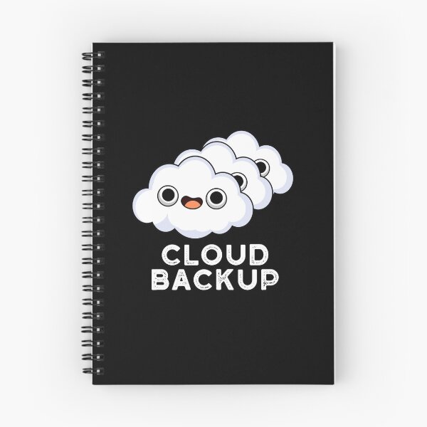 Item preview, Cloud Backup Funny Computer Weather Puns (Dark BG) designed and sold by punnybone.