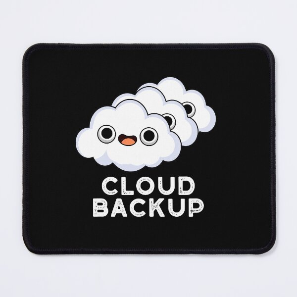 Item preview, Cloud Backup Funny Computer Weather Puns (Dark BG) designed and sold by punnybone.