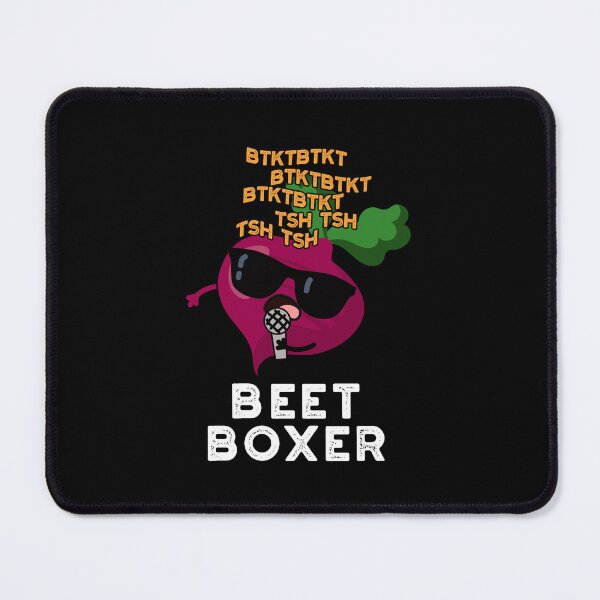 Item preview, Beet Boxer Beatbox Funny Veggie Puns (Dark BG) designed and sold by punnybone.
