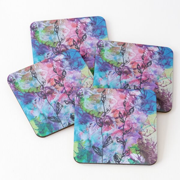 Item preview, Vibrant vines | abstract | mixed media designed and sold by CatSpringArt.
