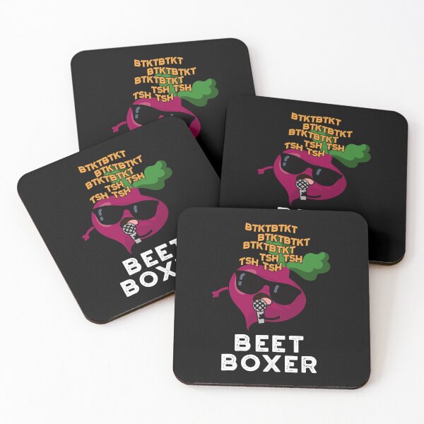Item preview, Beet Boxer Beatbox Funny Veggie Puns (Dark BG) designed and sold by punnybone.