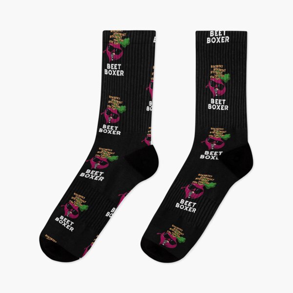 Item preview, Beet Boxer Beatbox Funny Veggie Puns (Dark BG) designed and sold by punnybone.