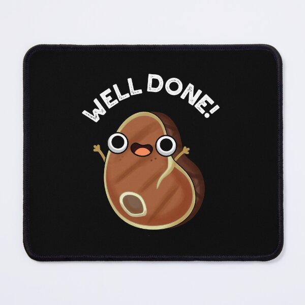 Item preview, Well Done Funny Steak Puns (Dark BG) designed and sold by punnybone.