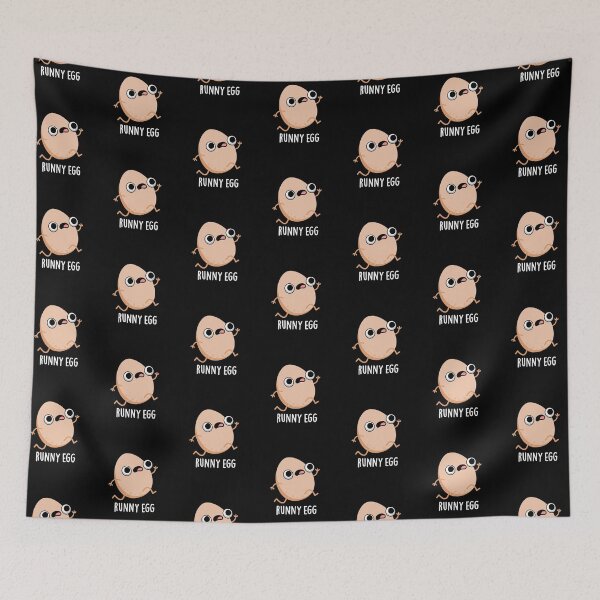 Item preview, Runny Egg Funny Food Puns (Dark BG) designed and sold by punnybone.