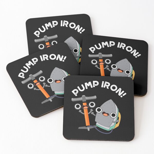 Item preview, Pump Iron Funny Exercise Puns (Dark BG) designed and sold by punnybone.