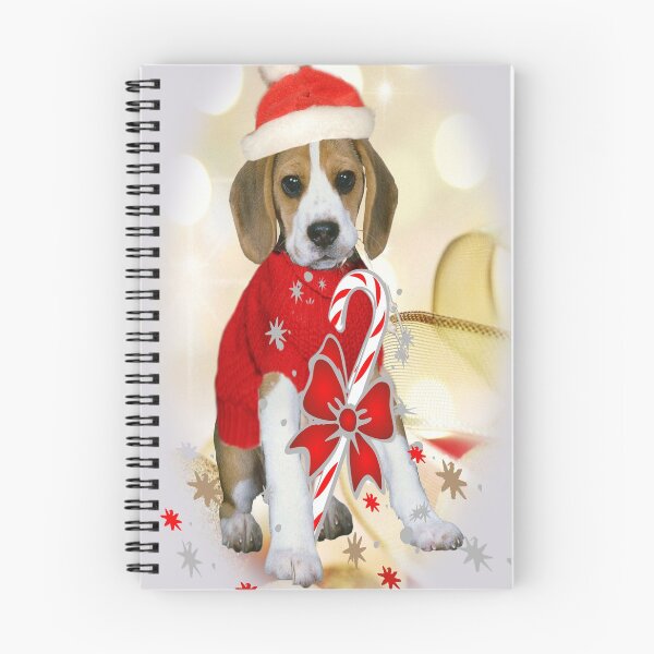 Item preview, Beagle Puppy And Candy Cane  Christmas Cards designed and sold by Friskybizpets.