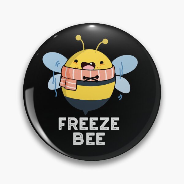 Item preview, Freeze Bee Funny Bug Puns (Dark BG) designed and sold by punnybone.
