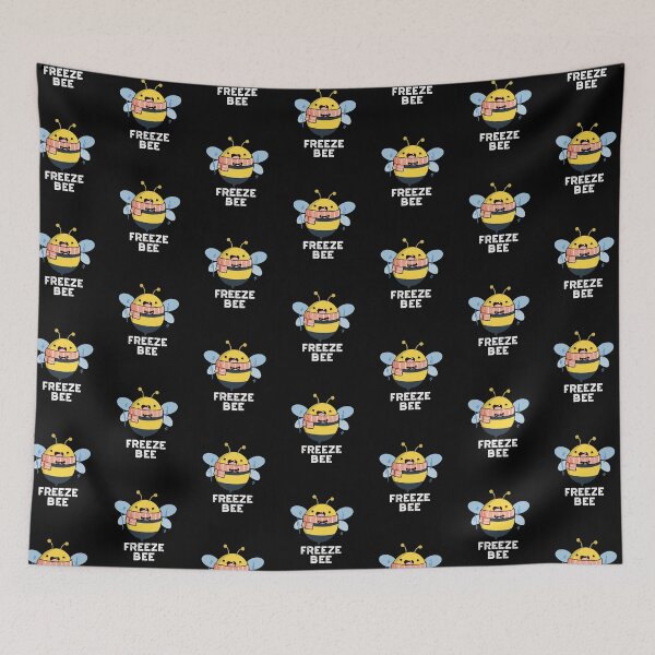 Item preview, Freeze Bee Funny Bug Puns (Dark BG) designed and sold by punnybone.