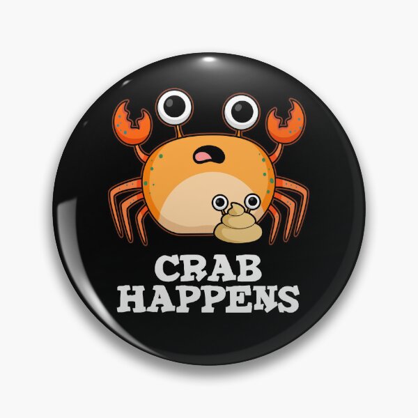 Item preview, Crab Happens Funny Animal Puns (Dark BG) designed and sold by punnybone.
