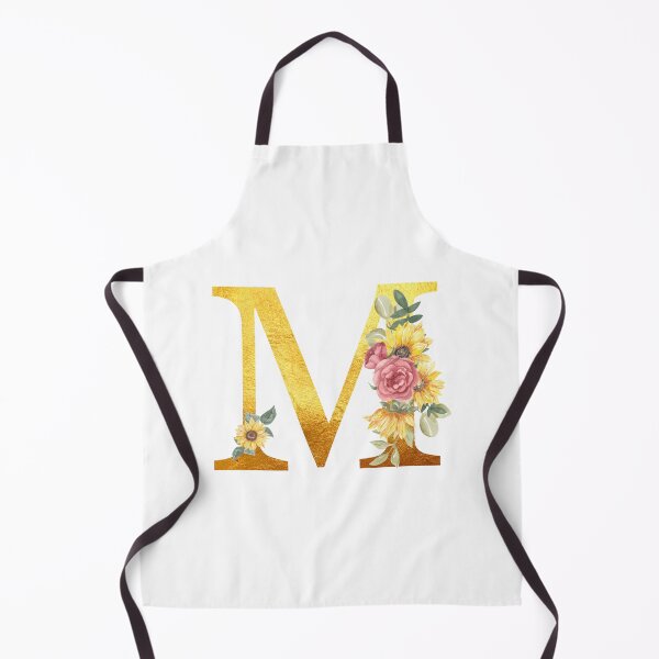 Item preview, Golden Color Monogram Letter M with Sunflowers designed and sold by silviaol.