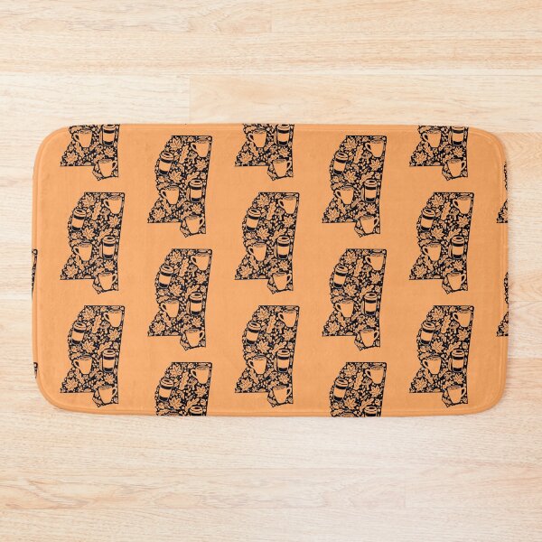 Item preview, Autumn Season Mississippi Black silhouette With Orange Background   designed and sold by missmann.