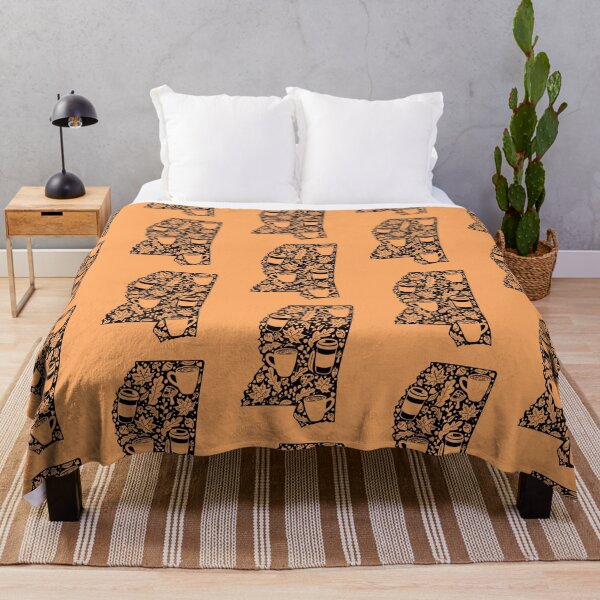 Item preview, Autumn Season Mississippi Black silhouette With Orange Background   designed and sold by missmann.