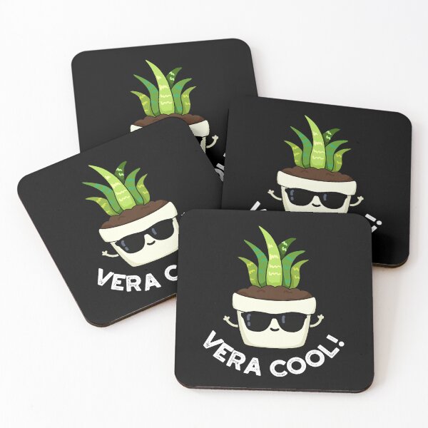 Item preview, Vera Cool Funny Aloe Vera Puns (Dark BG) designed and sold by punnybone.