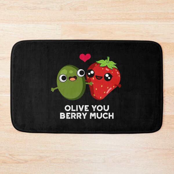 Item preview, Olive You Berry Much Funny Fruit Puns (Dark BG) designed and sold by punnybone.
