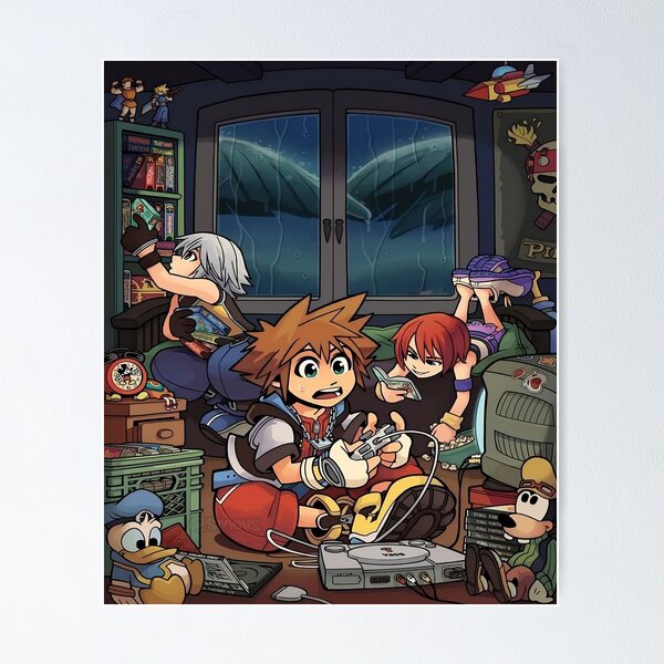 kingdom hearts sora team cute Poster