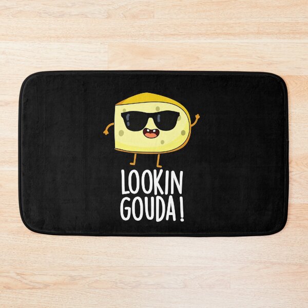 Item preview, Looking Gouda Funny Cheese Puns (Dark BG) designed and sold by punnybone.