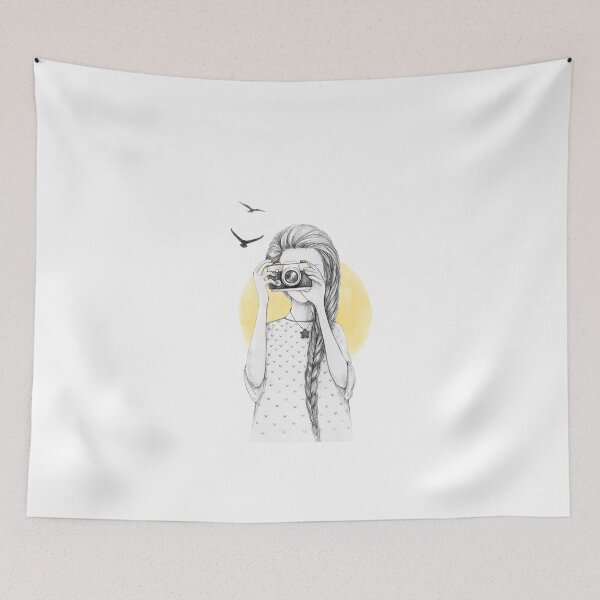 Item preview, Girl with vintage camera designed and sold by Olya Yatsenko.