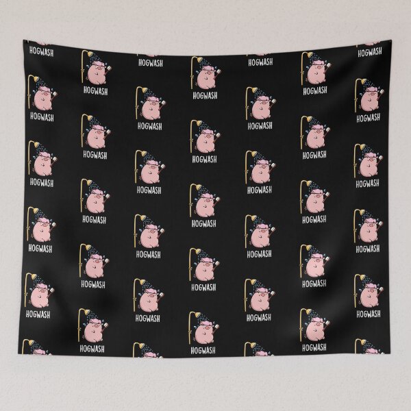 Item preview, Hogwash Funny Pig Puns (Dark BG) designed and sold by punnybone.