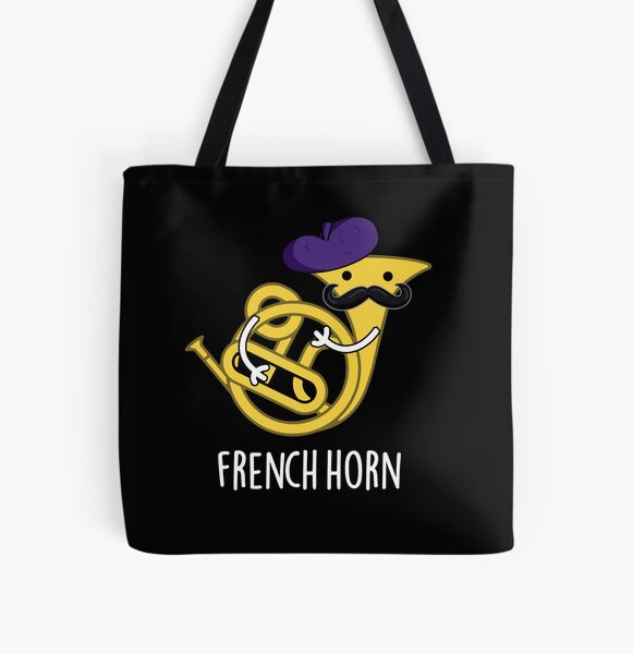 Item preview, Lustige Wortspiele mit Waldhorninstrumenten (Dark BG) designed and sold by punnybone.