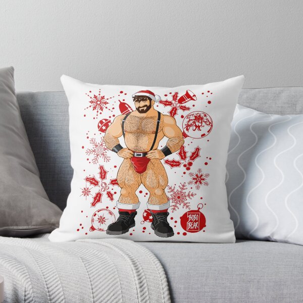 ADAM LIKES SANTA - RED XMAS Throw Pillow