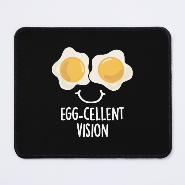 Item preview, Egg-cellent Vision Funny Egg Puns (Dark BG) designed and sold by punnybone.