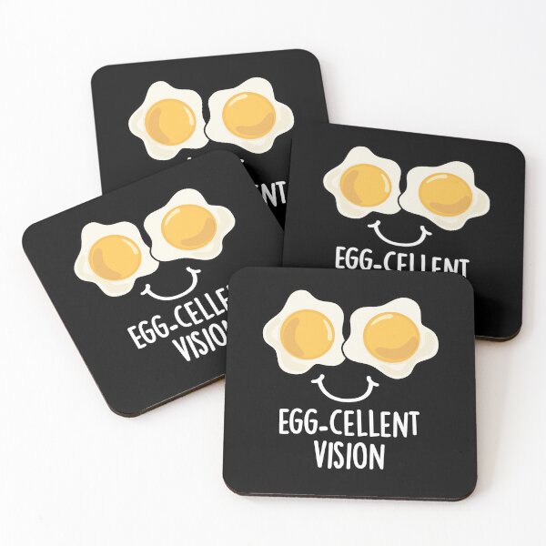 Item preview, Egg-cellent Vision Funny Egg Puns (Dark BG) designed and sold by punnybone.